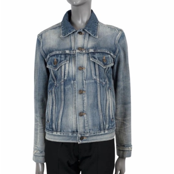 Saint Laurent Acid Washed Distressed Jean Jacket - Picture 2 of 7